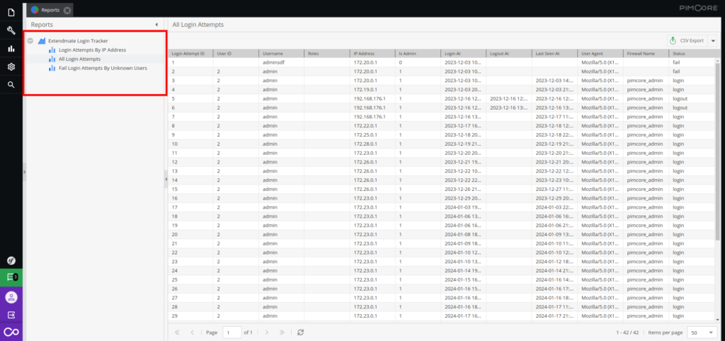 login-tracker-reports-menu-pimcore-bundle