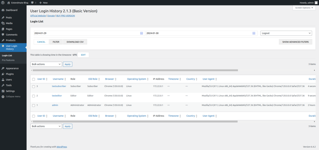user-login-history-wordpress-plugin-login-listing-page